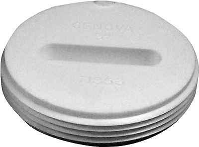 3 Inch Flush Cleanout Plug - Model 193063, Pvc, White