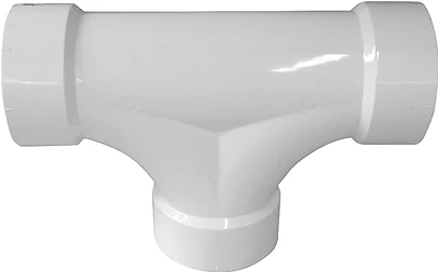 193724 4 Inch Pvc Dwv 2-way Cleanout Tee - Hub Connection