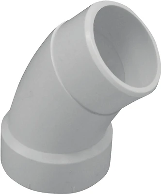 192404 4 Inch Pvc Dwv 45 Degree Street Elbow - White