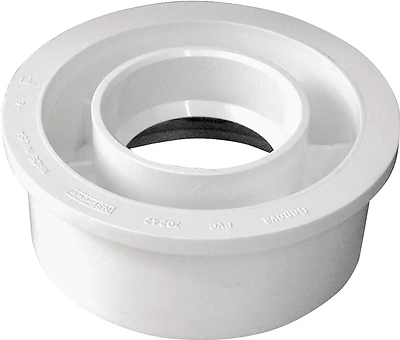 192758 Pvc Dwv Reducing Bushing, 4 X 2 Inch, Spigot X Hub Connection