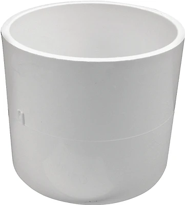 Canplas 193006 6 In PVC DWV Coupling, Hub Connection