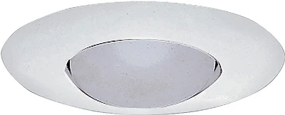 301p 6 In. Satin White Open Recessed Fixture Trim, 7.25 In. Od, Non-ic, 12 Pk
