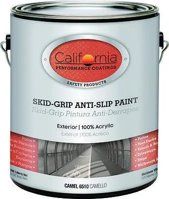 Skid Grip Anti-slip Paint, 1 Gallon, Camel Color, Durable Acrylic Coating