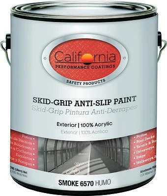 6570-1 Skid Grip Anti-slip Paint, 1 Gallon, Smoke Color