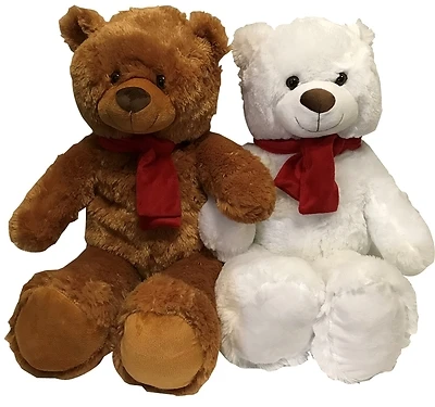 30 In. Assorted Color Christmas Bear Plush Toy