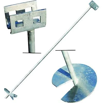 6 In. X 48 In. Galvanized Double Head Earth Anchor For Secure Installations