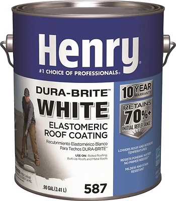 587 Elastomeric Roof Coating, White, 1-Gal.