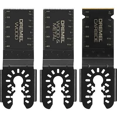 Dremel MM488BU Universal 1-1/4 In. Multi-Material Oscillating Blade Assortment, 3-Piece