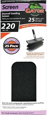 Gator 4255 Sanding Screen, Very Fine 220-Grit, 4.25 x 11.25 In., 25-Ct.