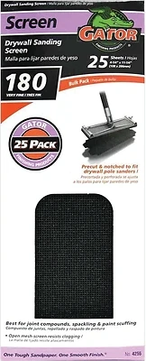 Gator 4256 Sanding Screen, Fine 180-Grit, 4.25 x 11.25 In., 25-Ct.