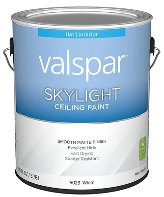 Valspar Skylight Latex Matte Ceiling Paint, Soft White, 1 Gallon