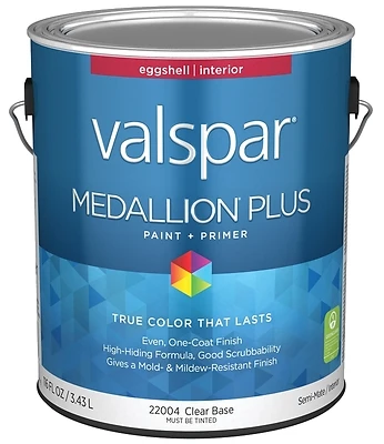 Valspar 028.0022004.007 Medallion Plus Eggshell Interior Paint & Primer, 1 Gal