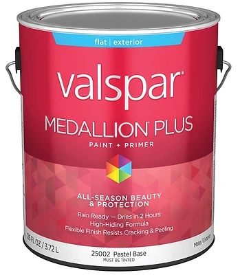 Valspar Medallion Plus Premium Flat Exterior Paint & Primer, 1 Gallon