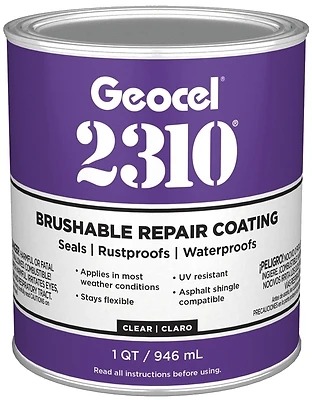 2310 Clear 1 Quart Tripolymer Brushable Repair Sealant Coating