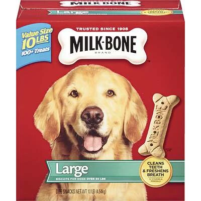 Milk-Bone Dog Biscuits, Large Breed, 10 Lbs.