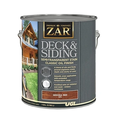 Semi-transparent Deck And Siding Stain, Sedona Red, 1 Gallon Container