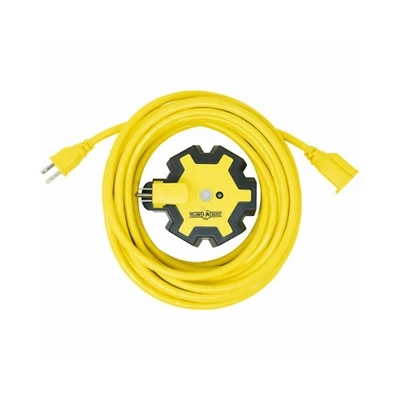 Yellow Jacket Outdoor Power Set, 30 Ft. Extension Cord + 5-Outlet Adapter
