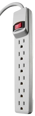 6-outlet White Power Strip With 4 Ft. Cord And Circuit Breaker