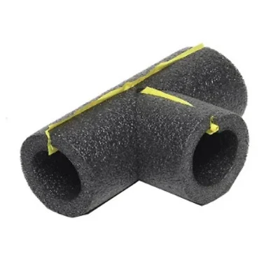 Tee Pipe Insulation, Polyethylene Foam, Gray, For 3/4 In. Copper Pipe