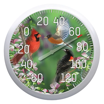 Taylor 6774 Birds Outdoor Thermometer, 13-1/4 In. Dial