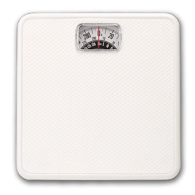 White Square Mechanical Bath Scale
