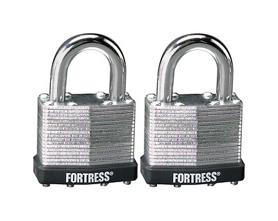 1803t 2-pack 1-1/2 Inch Laminated Keyed-alike Padlock With Hardened Steel Shackle