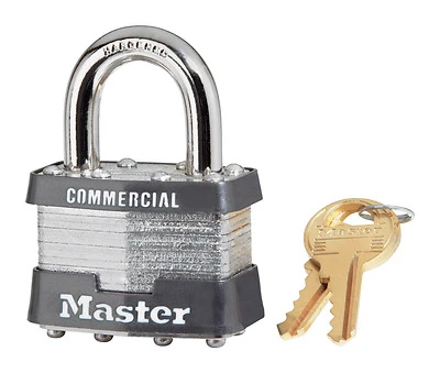 Master Lock 1KA 2402 Padlock, Keyed Alike, 5/16 In. Shackle