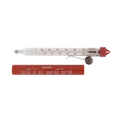 Taylor 5978N Candy/Deep Fry Thermometer, 100-400°F, Glass Tube, 8 In.