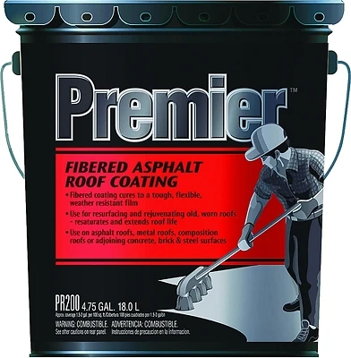 Henry PR200070 Fibered Asphalt Roof Coating, 5 Gallon