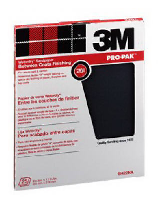 Pro-pak 11 In. L X 9 In. W 180 Grit Silicon Carbide Sandpaper 25 Pk