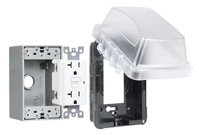 Mkg410ct Plastic Receptacle Kit With In Use Cover For Outdoor Applications