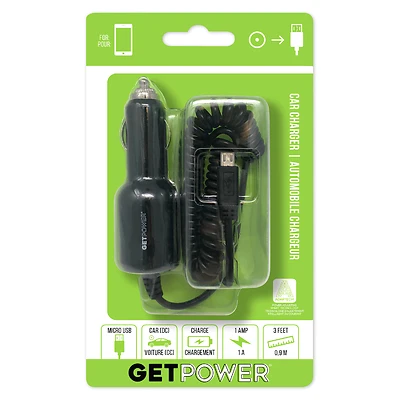 Getpower 3 Ft. Mobile Usb Car Charger With Adaptech Technology