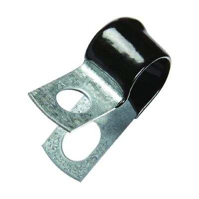 3/8 In. Dia. Steel Clamp 2 Pk - Vinyl Coated For Hoses, Wiring, Tubing