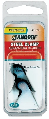 Jandorf 61536 Loom Clamp, Steel/Vinyl, 1/4 In., 2 Pk