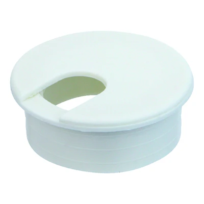 1-3/4 In. White Computer Grommet For Cable Management, Model 61623, 1 Pk