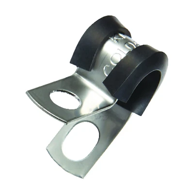1/4 In. Dia. Stainless Steel Cushion Clamp 2 Pk With Epdm Cushion