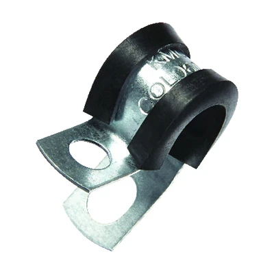 3/8 In. Dia. Steel Cushion Clamp 2 Pk With Epdm Cushion And Mounting Holes
