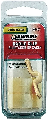 1/4 In. Diameter X 1.38 In. Length Natural Nylon Cable Clip - Double Press