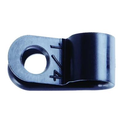 1/4 In. Dia. Nylon Cable Clamp 5 Pk, 3/8 In. Wide Contact Area, Model 61452