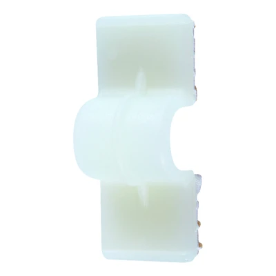 3/8 In. Diameter X 1.51 In. Length Natural Nylon Cable Clip - Double Press