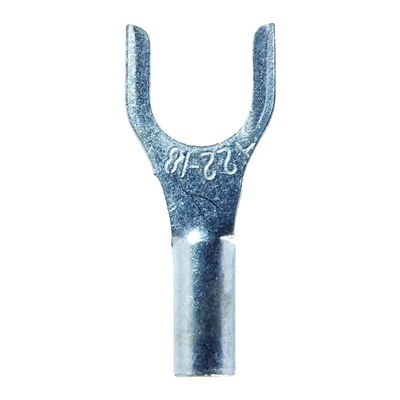 22-18 Ga. Uninsulated Wire Terminal Spade Silver 5 Pk, #10 Stud, 600 V