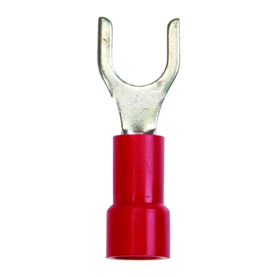 22-18 Ga. Insulated Wire Terminal Spade Red 5 Pk, 600 V, #10 Stud