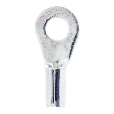 22-18 Ga. Insulated Wire Terminal Ring Silver 5 Pk, #6 Stud Size, High Temp