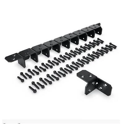 OWT Ornamental Wood Ties 2 in. Ironwood High Velocity Black Powder Coated Galvanized Steel Rafter Clips (10-Pack)