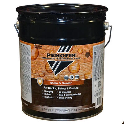 Penofin Fssmb5g Transparent Oil Stain & Sealer, Mission Brown Finish, 5 Gallon Container