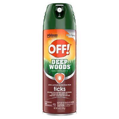 Off! Deep Woods Insect Repellent For Ticks Aerosol - 6 Ounce