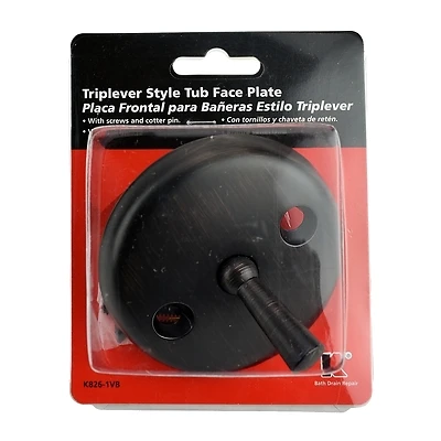 K826-1vb Oil-rubbed Bronze Metal Bathtub Face Plate With Screws