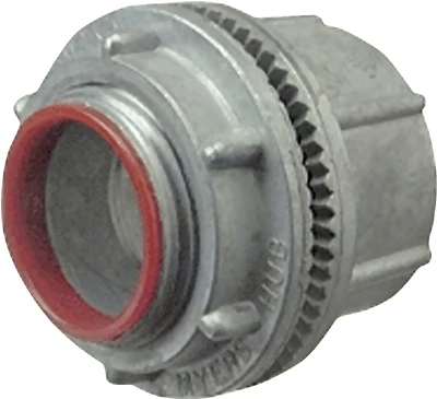 Conduit Hub, Indoor/Outdoor, Watertight, Zinc, 2-In.