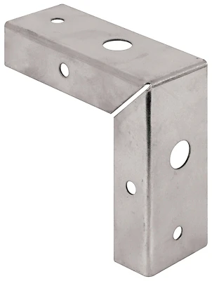 Bi-Fold Door Corner Repair Bracket, Stamped Steel, 1-3/8 In., 2-Pk.