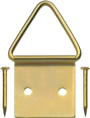 OOK 50205 Brass-Plated Picture Hangers, 20 lb., Large, 2-Pc.